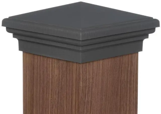 Main image of (Gray) 6x6 Pyramid Post caps (14-Pack) Fits Post Measuring 5.5"x5.5" up to 5.75"x5.75". Made Out of UV Stable Polymer Longest Lasting 6x6 Deck Post Cap on Market