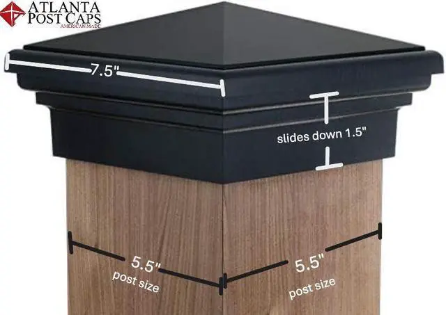 Alt view image 3 of 6 - (White) 6x6 Pyramid Post caps (14-Pack) Fits Post Measuring 5.5"x5.5" up to 5.75"x5.75". Made Out of UV Stable Polymer Longest Lasting 6x6 Deck Post Cap on Market