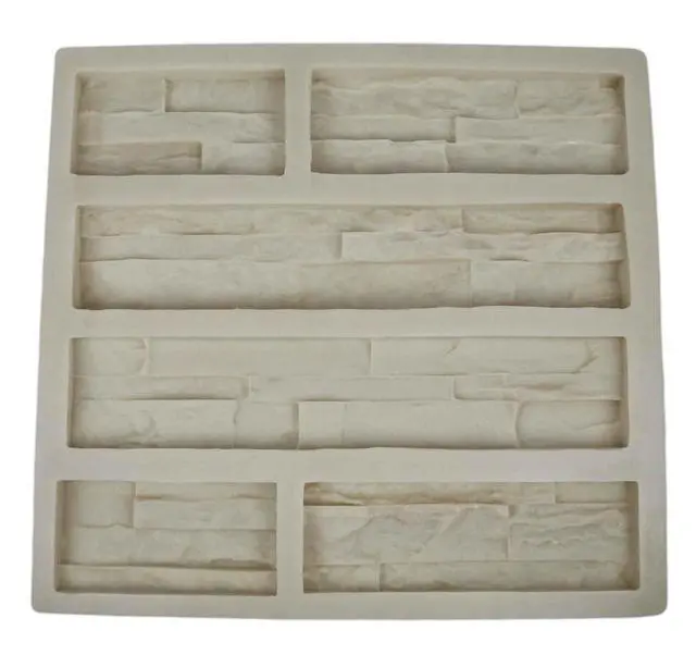 Alt view image 2 of 4 - Panel Veneer Stone Rubber Mold for Concrete or Plaster, Western Quick Fit Flats, 21.5x20, Version 4, Recycled Material