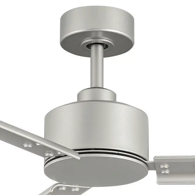 Alt view image 5 of 6 - Indy 72" Indoor/Outdoor Ceiling Fan, Modern Industrial Propeller Style, 4-Speed Wall Control Unit, Brushed Nickel
