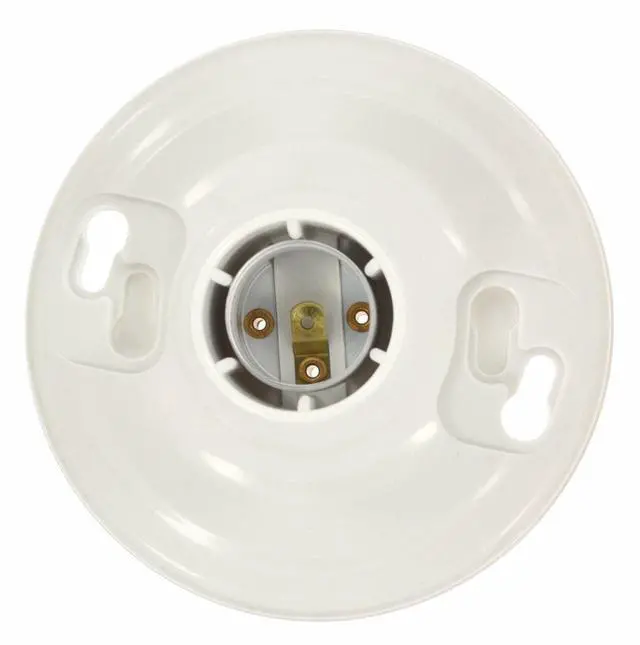 Main image of 8829-CW4 One-Piece Urea Outlet Box Mount, Incandescent Lampholder (50-Pack), White