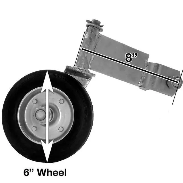 Alt view image 3 of 3 - Gate Wheel Swivel Style for Supporting Gates with 1-5/8" Gate Frames - Gate Helper Wheel to Prevent Gate from Dragging - Gate Wheel - CASE Qty 4