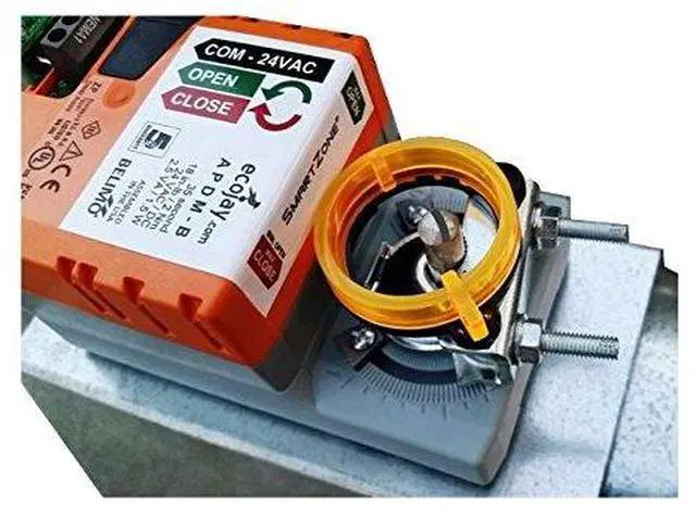 Alt view image 3 of 6 - Zone Damper 14" Round Professional-Grade (HVAC Zoning) - Preminum replacement for Honeywell, EWC, Durozone, more (14)