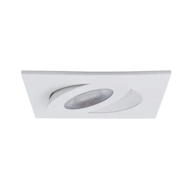 Alt view image 4 of 6 - Lotos 4in LED Square Adjustable Recessed Light 5-CCT Selectable 9W 700 Lumens IC-Rated Airtight 120V-277V Universal in White (Pack of 6)