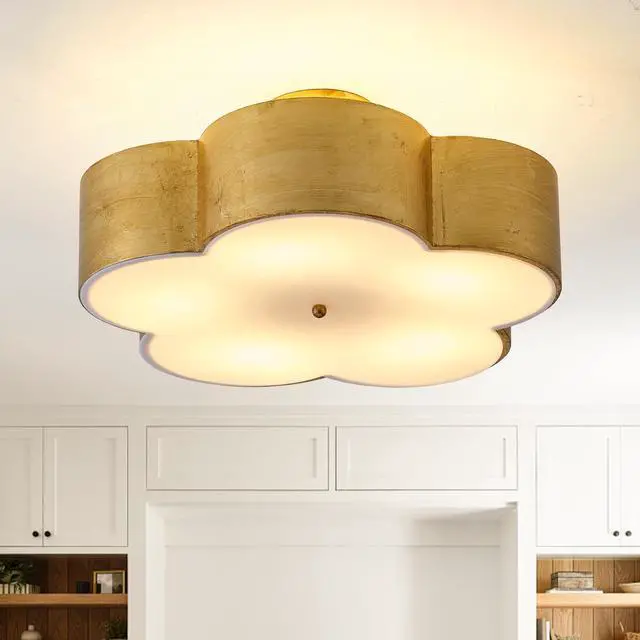 Main image of Chandeliers for Dining Room, Gold Modern Farmhouse Ceiling Light Over Table | Rustic Pendant Lamp for Kitchen Entryway Hallway Foyer, Flush Mount Ceiling Light Fixtures for Living Room Bedroom, 5-Ligh