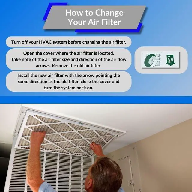 Alt view image 4 of 4 - 16 3/8 x 21 1/2 x 1 Air Filters, MERV 10 Pleated, 12-Pack, | Compatible with Carrier, Bryant & Payne air handlers; MERV 10 pleated media traps pollen, dust & fine particulates