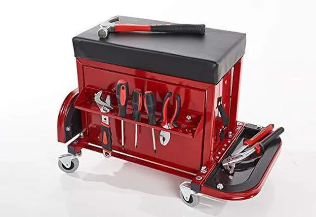 Alt view image 4 of 6 - Rolling Toolbox Stool by