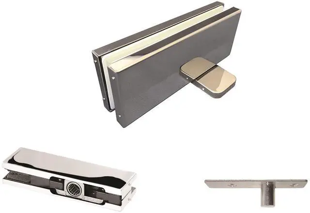 Main image of Hydraulic Self Closing Pivot Door Closer (Non Hold Open) for Glass Door + Top Patch + Top Pivot, No Floor Digging, Polished Stainless Steel