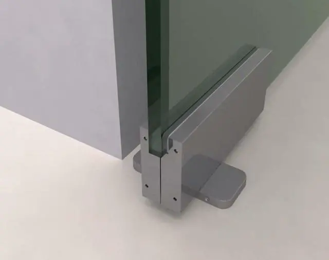 Alt view image 4 of 6 - Hydraulic Self Closing Pivot Door Closer (Non Hold Open) for Glass Door + Top Patch + Top Pivot, No Floor Digging, Polished Stainless Steel