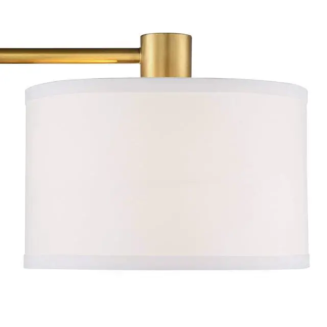Alt view image 6 of 6 - Colby 21" High Brass Desk Lamp USB Antique Gold Base Modern | USB Ports A+C Charging and AC Power Outlet Bedroom Living Room House Home Bedside Nightstand White Linen Drum Shade