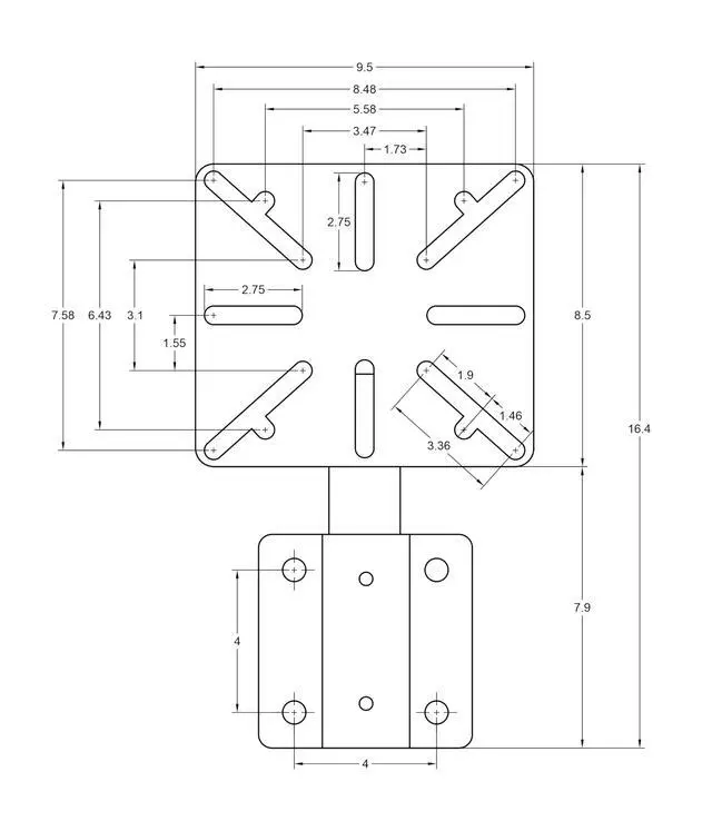 Alt view image 5 of 6 - Versa-Mount Vise and Grinder Table Mount, Workbench Receiver Hitch Style Tool Stand, Made in The USA