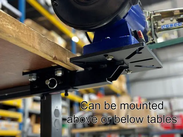 Alt view image 6 of 6 - Versa-Mount Vise and Grinder Table Mount, Workbench Receiver Hitch Style Tool Stand, Made in The USA
