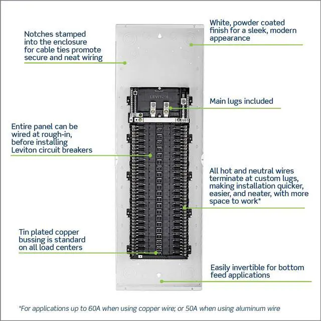 Alt view image 3 of 6 - 42 Space, 42 Circuit Indoor Load Center with Main Lugs, LP422-LPD