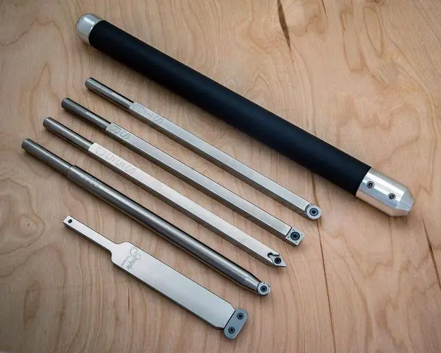 Alt view image 2 of 6 - Carbide Lathe Turning Tool Package with Handle, Full Size, USA Made (5 Tool Set with 1 Handle)