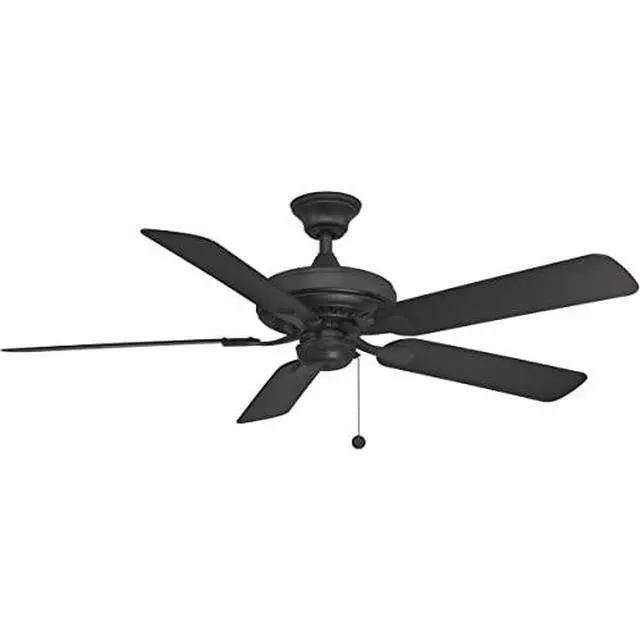 Alt view image 3 of 3 - 52" Edgewood Black Outdoor Pull-Chain Ceiling Fan