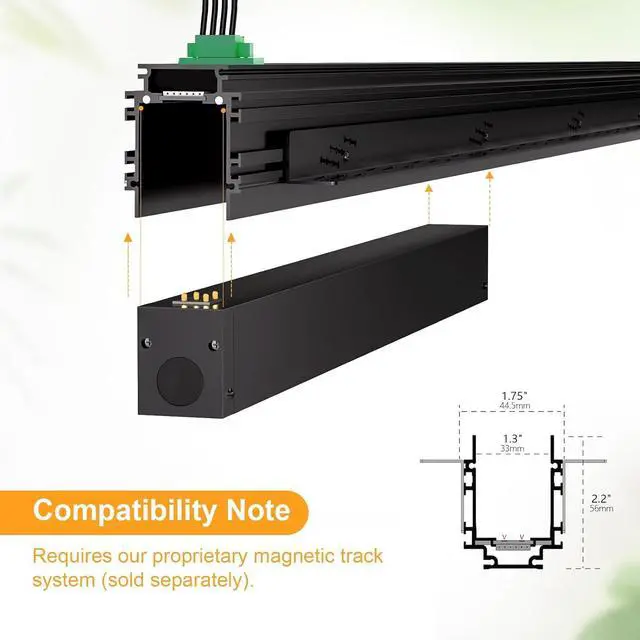 Alt view image 6 of 6 - 4-Pack Magnetic Floodlight Track Lighting Head, 15W Linear Light | LED Lamp for Track Light, Dimmable Linear Light with APP Remote Control, CCT 3000K-6000K, ETL Certified Ceiling Lighting