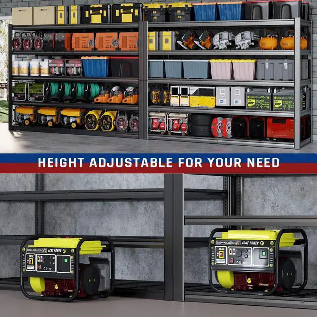 Alt view image 5 of 6 - 67" Wide 5-Tier Garage Shelving Unit, 67" W x 24" D x 84" H, Heavy Duty Garage Storage Shelves,3500 LBS Capacity, Industrial Adjustable Shelves for Basement Warehouse