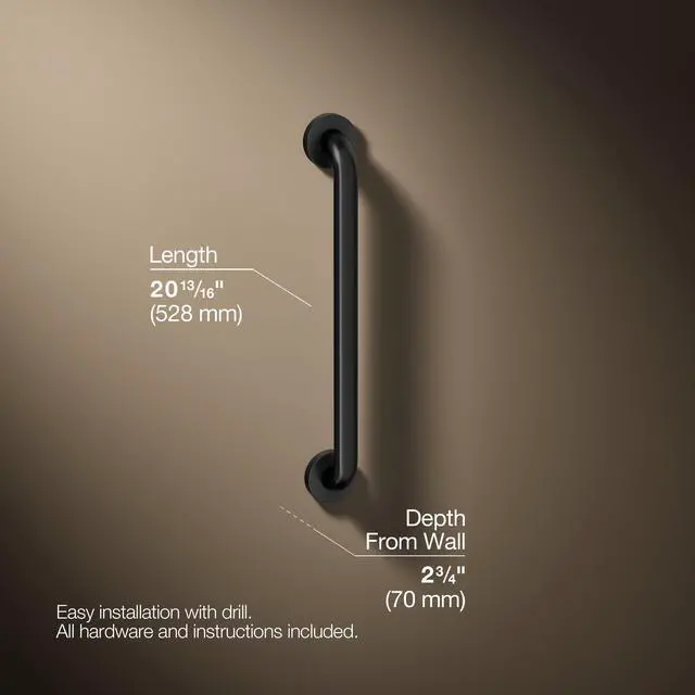 Alt view image 4 of 6 - K-14561-BL Contemporary 18" Grab BAR, Matte Black