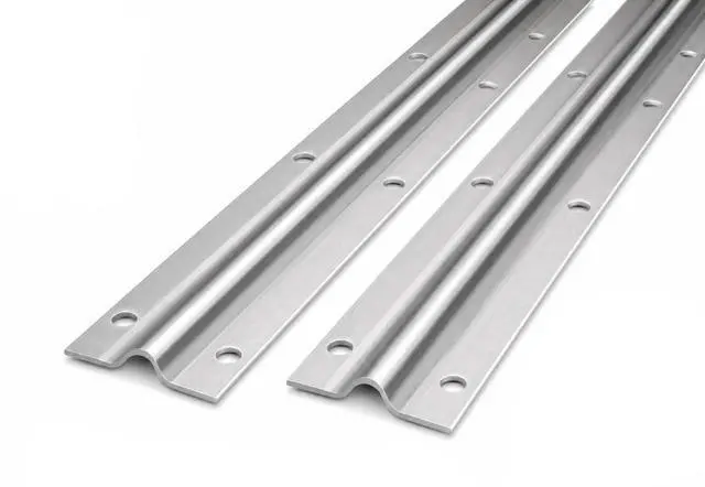 Main image of KC Hardware Stainless Steel Sliding Glass Door Screw Down Track, Inverted V Bottom Track for Sliding Screen Doors- Satin Anodized -2 x 72 Length