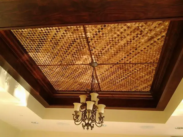 Alt view image 5 of 6 - Decorative Wall Panels - Bac-Bac Mat 4' x 8' | Home Décor for Living Room | TV Wall Covering | Wainscot for Bedroom | Decorative Ceiling Treatment
