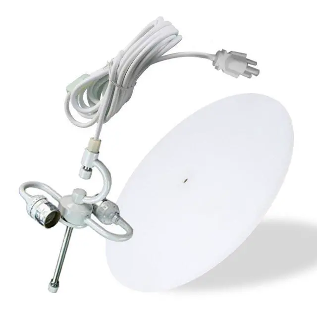 Alt view image 4 of 6 - 2 Light Swag Plug-in Pendant 16" w Granite Gray with Diffuser, White Cord