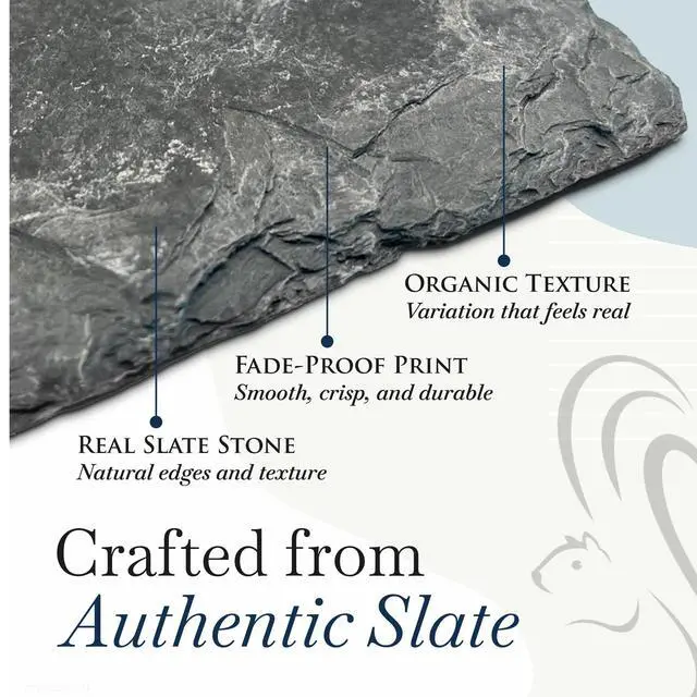 Alt view image 3 of 6 - Sassy Squirrel Fully Customizable Slate Home Address Plaque (16"x10")