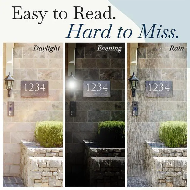 Alt view image 6 of 6 - Sassy Squirrel Fully Customizable Slate Home Address Plaque (16"x10")