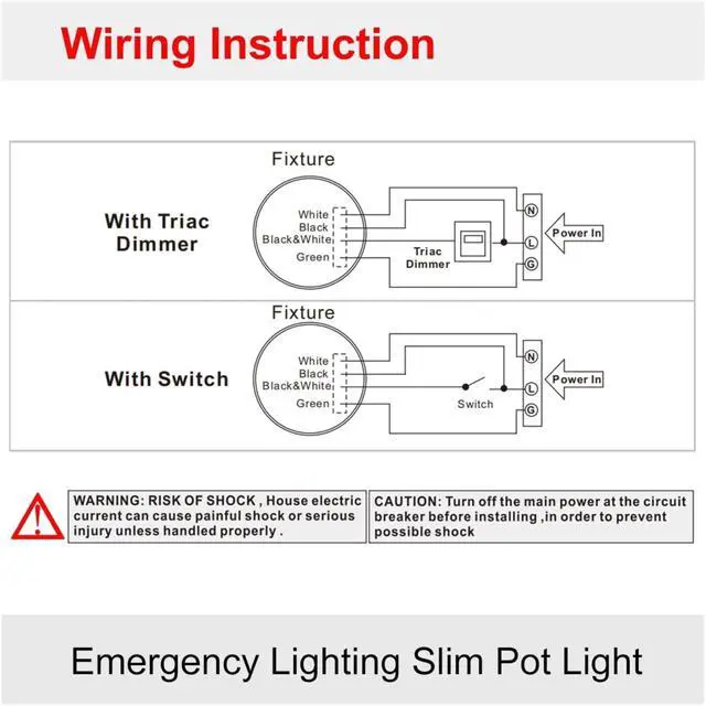Alt view image 6 of 6 - LED Slim Downlight, Emergency Battery Backup, Dimmable 8in | Recessed Ceiling Light, 27, 30, 35, 40, 50K CCT Selectable, Ultra Thin Round Ceiling Fixture, Home & Commercial Use, 120V