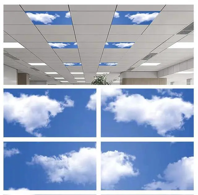 Alt view image 4 of 4 - 2x2 FT LED Sky Light Flat Panel, 40W, Color Temperature: 6500K, Dimmable Recessed Drop Ceiling Lights, 5000 Lumens, Lay in Fixture for Office, 120-277V, LED Sky Panel Lights ETL Listed (4 Pack)