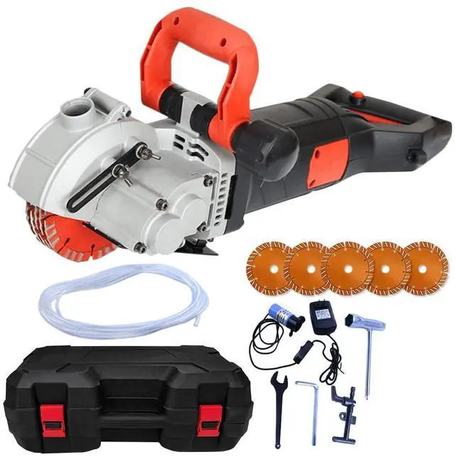 Main image of Wall Groove Cutting Machine 110V 4800W 42MM Width/41MM Depth | with Carry Box,5 PCS Saw Blades, Wall Slotting Machine Electric Wall Chaser, For Brick Granite Marble Concrete