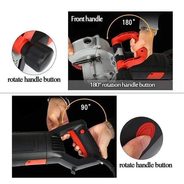 Alt view image 3 of 6 - Wall Groove Cutting Machine 110V 4800W 42MM Width/41MM Depth | with Carry Box,5 PCS Saw Blades, Wall Slotting Machine Electric Wall Chaser, For Brick Granite Marble Concrete