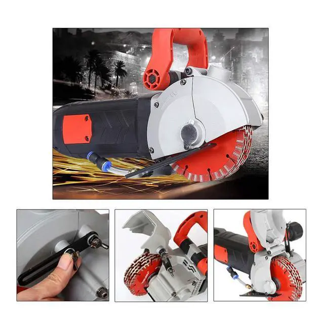 Alt view image 4 of 6 - Wall Groove Cutting Machine 110V 4800W 42MM Width/41MM Depth | with Carry Box,5 PCS Saw Blades, Wall Slotting Machine Electric Wall Chaser, For Brick Granite Marble Concrete