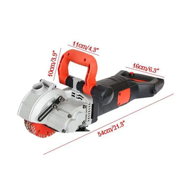 Alt view image 5 of 6 - Wall Groove Cutting Machine 110V 4800W 42MM Width/41MM Depth | with Carry Box,5 PCS Saw Blades, Wall Slotting Machine Electric Wall Chaser, For Brick Granite Marble Concrete