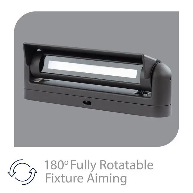 Alt view image 6 of 6 - WAC Landscape Lighting, Linear Adjustable LED 12V Path and Area Light with Riser and Stem Kit 2700K Warm Built-in LED in Black