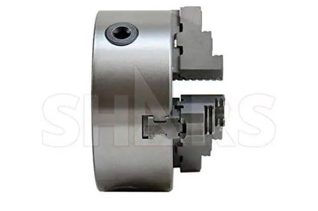 Alt view image 5 of 6 - 6" 3 jaw Self Centering Scroll Lathe Chucks, Plain Back, 2pc Reversible Jaws 202-5433 L[