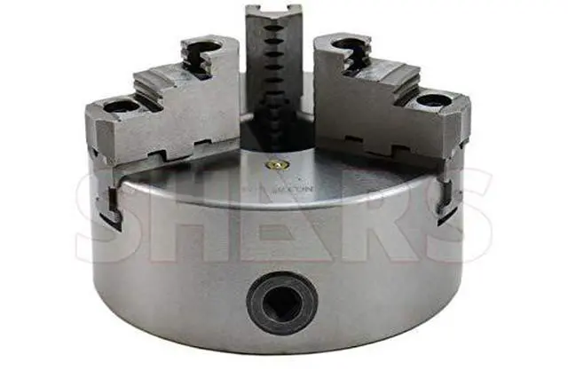 Alt view image 6 of 6 - 6" 3 jaw Self Centering Scroll Lathe Chucks, Plain Back, 2pc Reversible Jaws 202-5433 L[