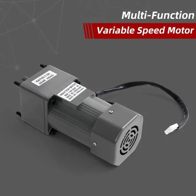 Alt view image 2 of 6 - 110V 90W 27RPM Ac Gear Motor Electric Single-Phase Motor with Variable Speed Adjustable Controller Governor Geared Motor and Adjustable Speed Controller Combo (50K)