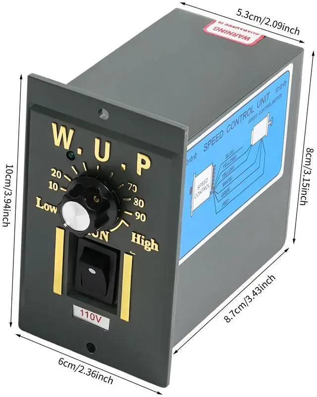 Alt view image 5 of 6 - 110V 90W 27RPM Ac Gear Motor Electric Single-Phase Motor with Variable Speed Adjustable Controller Governor Geared Motor and Adjustable Speed Controller Combo (50K)