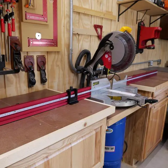 Alt view image 2 of 6 - RedHouse Tools Precision Miter Station Fence Kit, 24 or 36-Inch Adjustable T-Track System, Aluminum Construction (48")