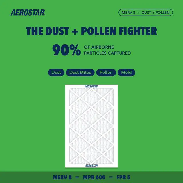 Alt view image 3 of 6 - Air Filter 13x21 1/2x1 MERV 8 AC Filter, Furnace Filter, 12 Pack | ACTUAL SIZE (12 7/8x21 1/2x3/4) AC Filter, HVAC, Furnace Filter Captures Dust, Lint & Pollen MERV 8 (MPR 600 / FPR 5)