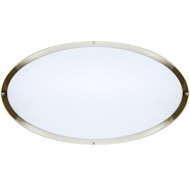 Alt view image 3 of 6 - 32" Oval Satin Nickel Flush Mount Ceiling Light, 3 CCT, 5500 Lumens | Color Selectable 3000K/4000K/5000K, Dimmable, Flush Mount, Indoor Light