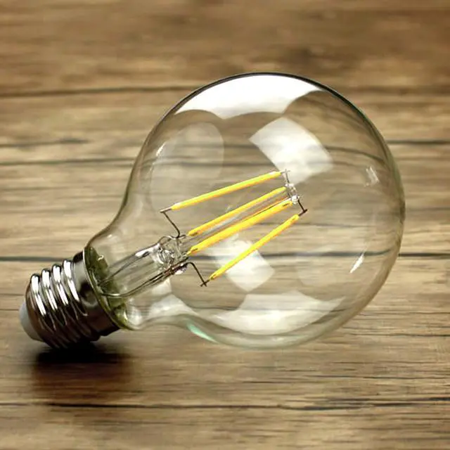 Alt view image 4 of 6 - Vintage G25 LED Globe Light Bulbs 60W Equivalent, 550 Lumens, 5000K Bright White, Dimmable Round Edison Bulb 5W, Clear Glass, LED Filament Bulb, E26 Standard Base (16 Pack)