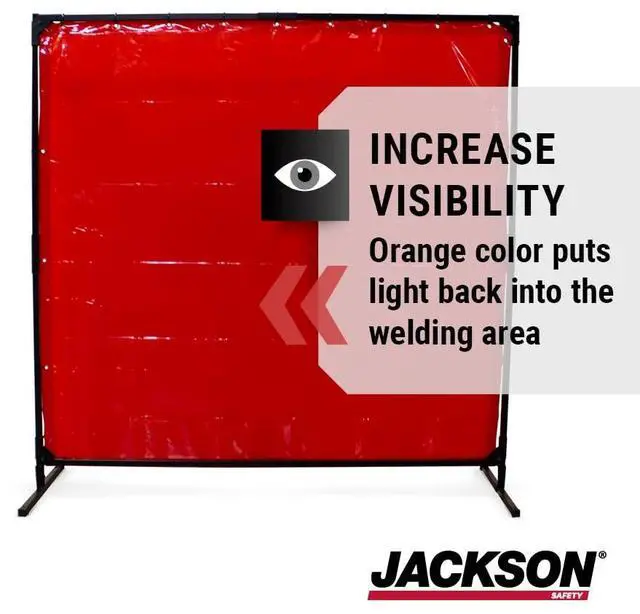 Alt view image 2 of 6 - Welding Screen and Frame Combo Kit -Includes Welding Curtain, Fame, Brackets, and Lacing Ties (Multiple Sizes and Colors), 6' x 8'