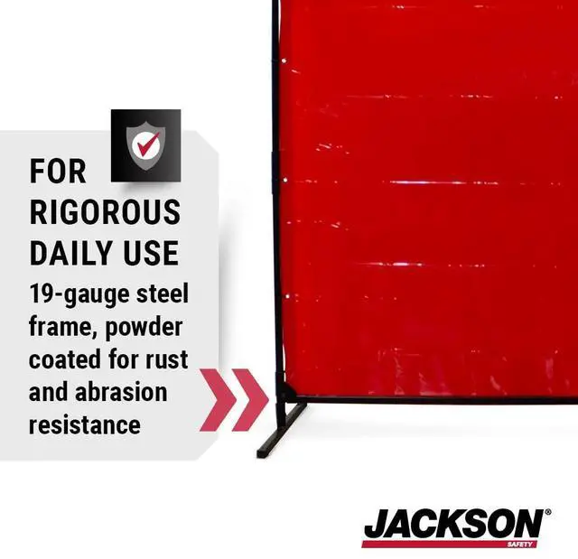 Alt view image 6 of 6 - Welding Screen and Frame Combo Kit -Includes Welding Curtain, Fame, Brackets, and Lacing Ties (Multiple Sizes and Colors), 6' x 8'