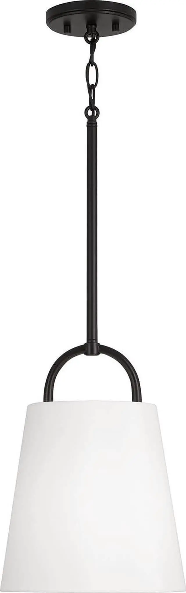 Main image of 349411MB Brody Transitional Pendant Ceiling Light Fixture, 1-Light 100 Watt, 14"H x 10"W, Matte Black