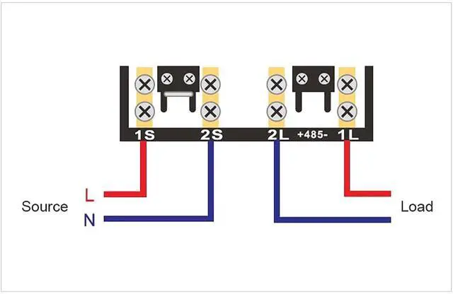 Alt view image 6 of 6 - DEM720-2P, 240V Electric kWh Submeter, RS485, 1P2W (2 hot wire), 50A, Internal CT