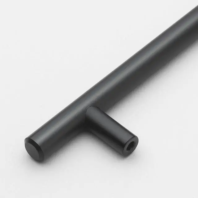 Alt view image 2 of 4 - 3" Center, 6" Long Solid Handle Bar Pulls, Matte Black, 5000-76
