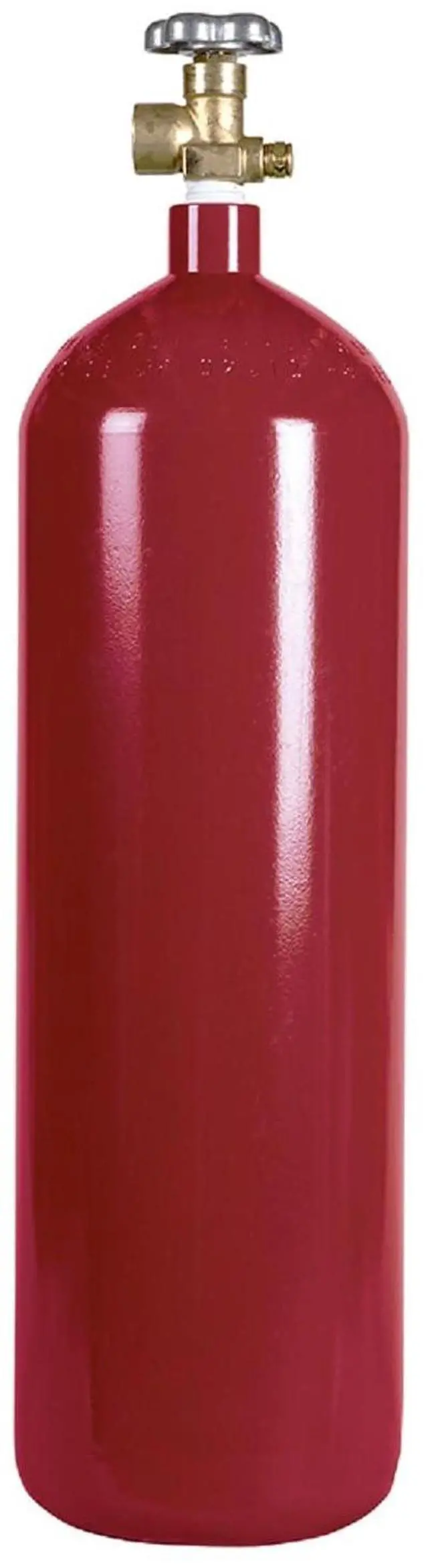 Main image of New 60 cu ft Steel Inert Gas Cylinder with CGA580 Valve - Helium, Nitrogen, Argon, CO2/Nitrogen Mix