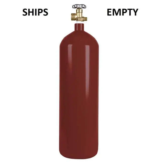 Alt view image 4 of 5 - New 60 cu ft Steel Inert Gas Cylinder with CGA580 Valve - Helium, Nitrogen, Argon, CO2/Nitrogen Mix