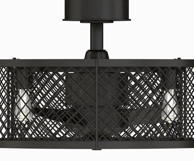 Alt view image 2 of 6 - Vintere 13 In Ceiling Fan, Aged Bronze, with LED Light | Dimmable LED light kit. Damp rated for indoor/outdoor use. Remote included. Reversible AC motor. 3 aged bronze blades